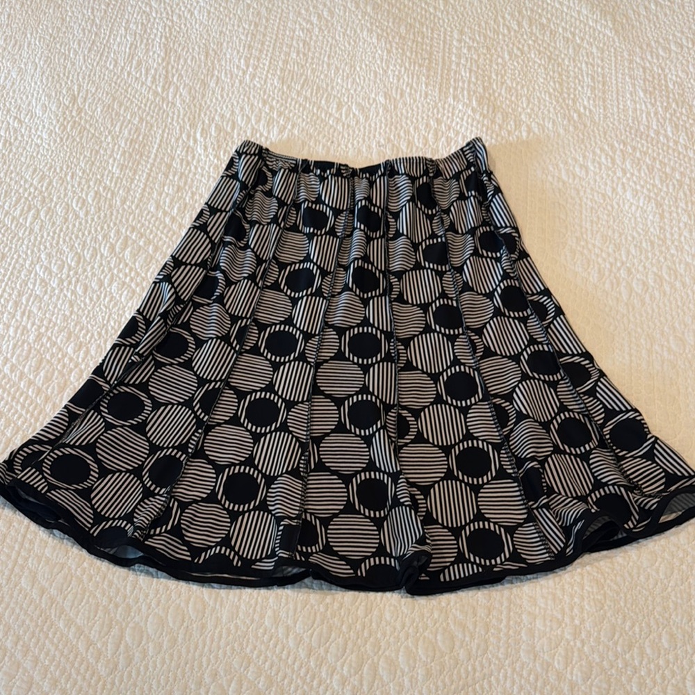Frank Lyman Design Black and Gray A-Line Cocktail Skirt